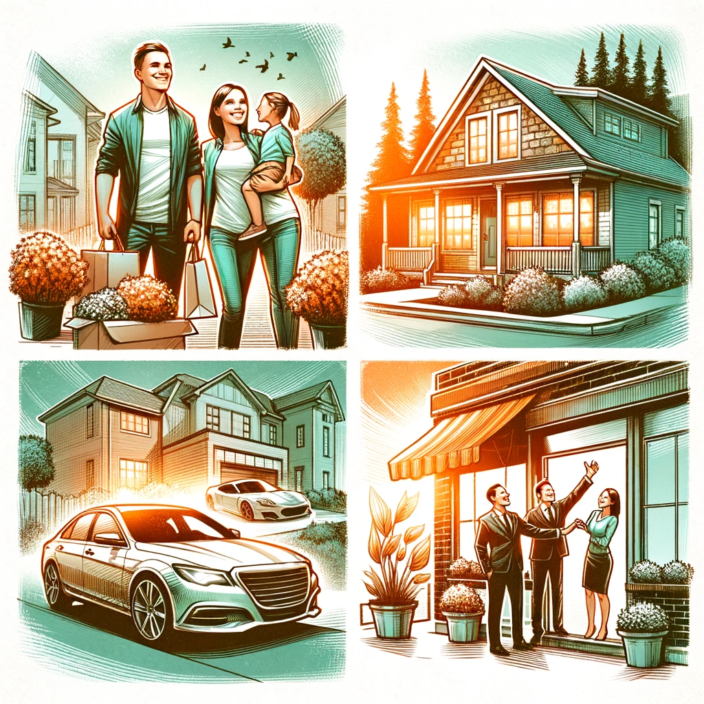 DALL·E-2024-05-12-18.26.16-A-high-quality-semi-realistic-sketch-like-illustration-conveying-financial-support-and-achievement-of-goals-formatted-as-a-square-image.-The-scene-i